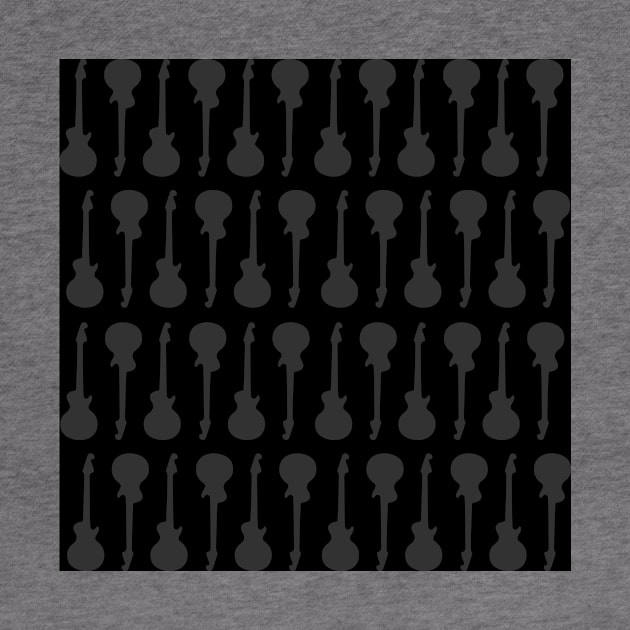 Guitar Pattern 2 Black by XOOXOO